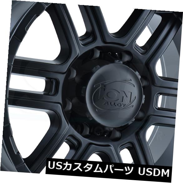 海外輸入ホイール 20x9マットブラックホイールイオン179 8x170 12（4個セット） 20x9 Matte Black Wheels Ion 179 8x170 12 (Set of 4) 【並行輸入品】
