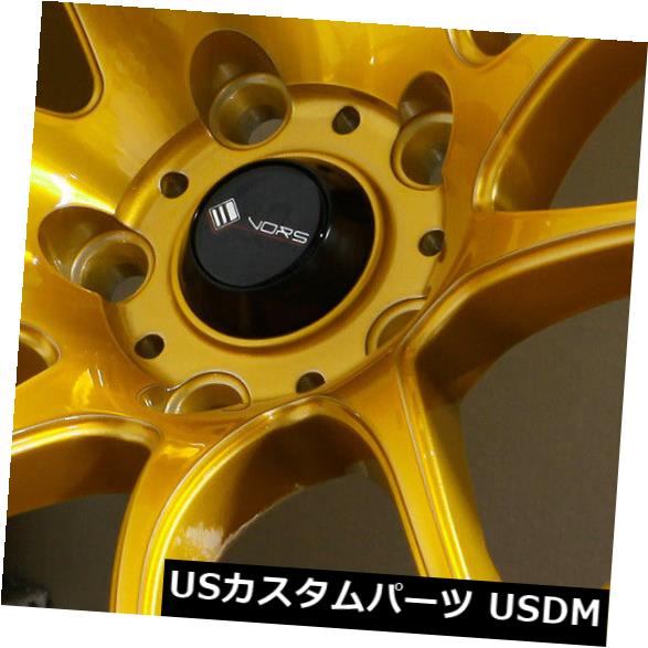 海外輸入ホイール 18x9.5キャンディゴールドホイールVors TR4 5x120 22（4個セット） 18x9.5 Candy Gold Wheels Vors TR4 5x120 22 (Set of 4) 【並行輸入品】