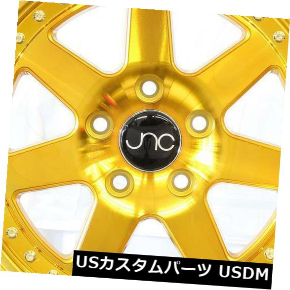 海外輸入ホイール 17x8トランスペアレントゴールドホイールJNC 048 JNC048 4x100 30(4個セット) 17x8 Transparent Gold Wheels JNC 048 JNC048 4x100 30 (Set of 4) 【並行輸入品】|カスタムパーツ WORLD倉庫