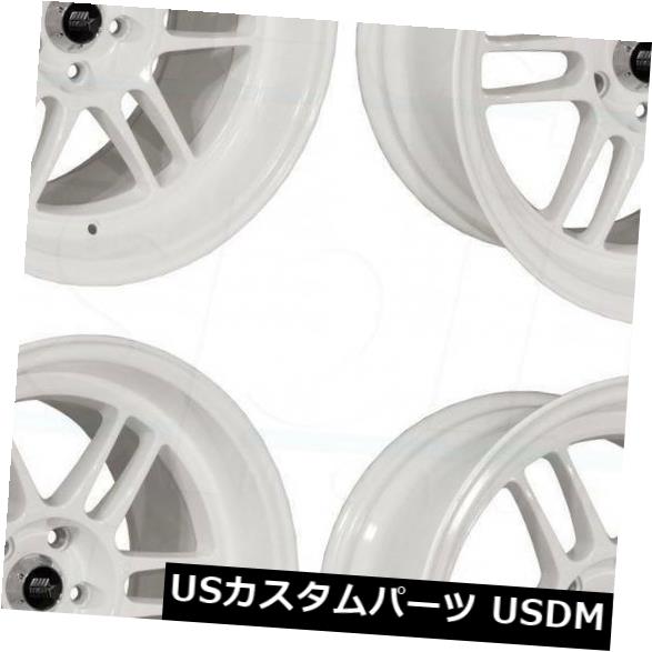 海外輸入ホイール 18x11ホワイトホイールMST鈴鹿5x114.3 10（4個セット） 18x11 White Wheels MST Suzuka 5x114.3 10 (Set of 4) 【並行輸入品】