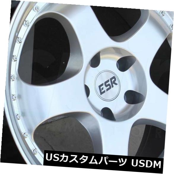 海外輸入ホイール 18x9.5 / 18x10.5 Hyper Silver Wheels ESR SR06 SR6 5x114.3 15/15（4個セット） 18x9.5/18x10.5 Hyper Silver Wheels ESR SR06 SR6 5x114.3 15/15 (Set of 4) 【並行輸入品】
