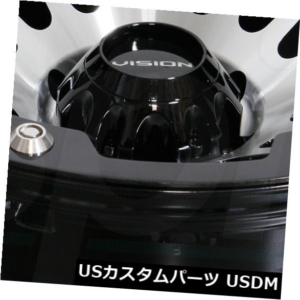 海外輸入ホイール 17x9ブラックマシニングホイールビジョン417クリープ8x6.5 / 8x165.1 12（4個セット） 17x9 Black Machined Wheels Vision 417 Creep 8x6.5/8x165.1 12 (Set of 4) 【並行輸入品】