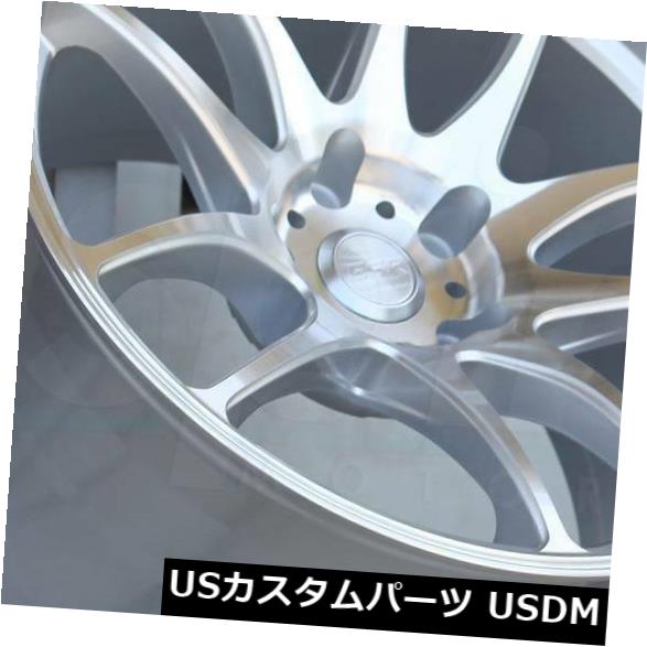 海外輸入ホイール 18x9.5 / 18x10.5機械加工シルバーホイールESR SR08 SR8 5x114.3 35/22(4個セット) 18x9.5/18x10.5 Machined Silver Wheels ESR SR08 SR8 5x114.3 35/22 (Set of 4) 【並行輸入品】|カスタムパーツ WORLD倉庫