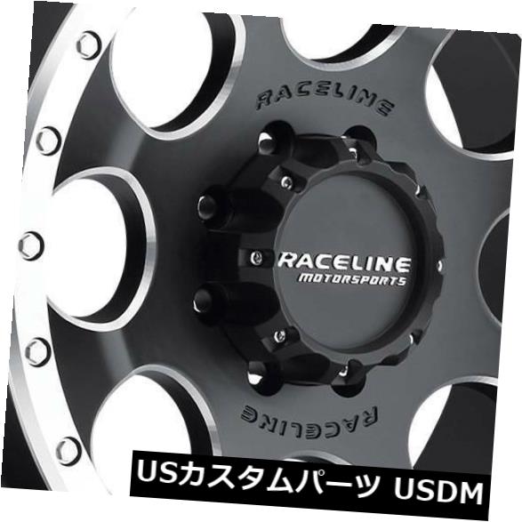 海外輸入ホイール 18x9機械加工ブラックホイールRaceline 925D Havoc 8x6.5 / 8x165.1 20（4個セット） 18x9 Machined Black Wheels Raceline 925D Havoc 8x6.5/8x165.1 20 (Set of 4) 【並行輸入品】