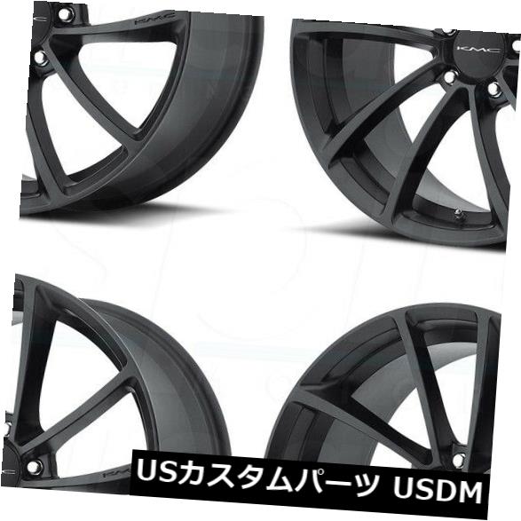 海外輸入ホイール 18x8サテンブラックホイールKMC KM691スピン5x114.3 / 5x4.5 35（4個セット） 18x8 Satin Black Wheels KMC KM691 Spin 5x114.3/5x4.5 35 (Set of 4) 【並行輸入品】