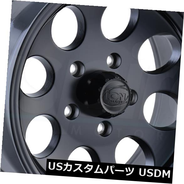 海外輸入ホイール 17x9マットブラックホイールイオン171 6x5.5 / 6x139.7 0（4個セット） 17x9 Matte Black Wheels Ion 171 6x5.5/6x139.7 0 (Set of 4) 【並行輸入品】