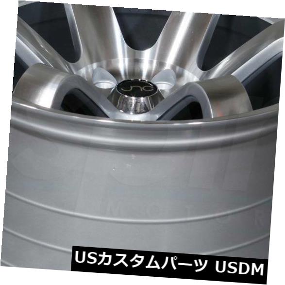 海外輸入ホイール 17x8.25シルバーマシンフェイスホイールJNC 014 JNC014 5x114.3 32（4個セット） 17x8.25 Silver Machine Face Wheels JNC 014 JNC014 5x114.3 32 (Set of 4) 【並行輸入品】｜カスタムパーツ WORLD倉庫