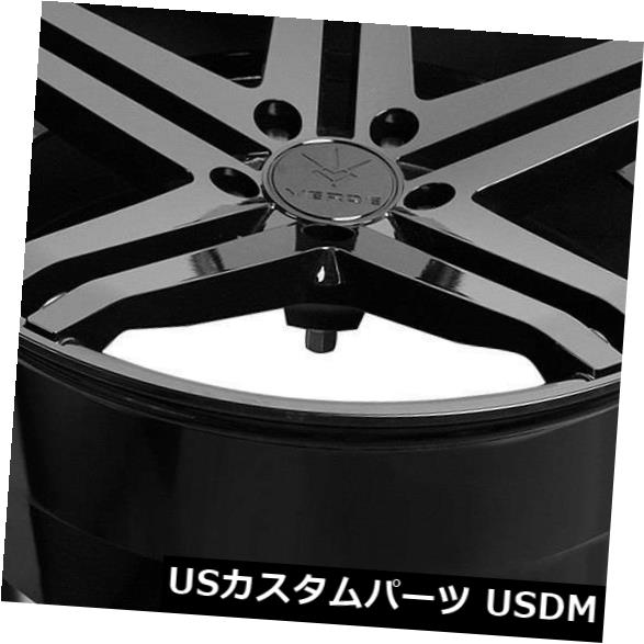 海外輸入ホイール 19x8.5グロスブラックホイールVerde V39 Parallax 5x108 38（4個セット） 19x8.5 Gloss Black Wheels Verde V39 Parallax 5x108 38 (Set of 4) 【並行輸入品】