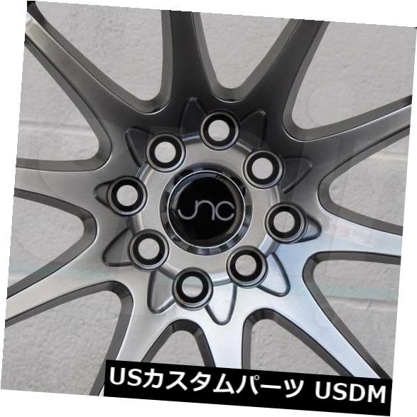 海外輸入ホイール 17x8 Hyper Black Wheels JNC 006 JNC006 4x100 / 4x114.3 30（4個セット） 17x8 Hyper Black Wheels JNC 006 JNC006 4x100/4x114.3 30 (Set of 4) 【並行輸入品】