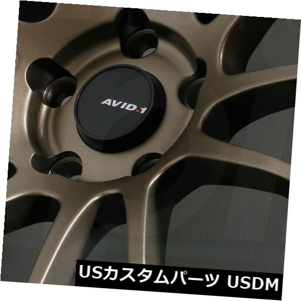 海外輸入ホイール 18x9.5マットブロンズホイールAVID1 AV20 AV-20 5x100 38（4個セット） 18x9.5 Matte Bronze Wheels AVID1 AV20 AV-20 5x100 38 (Set of 4) 【並行輸入品】