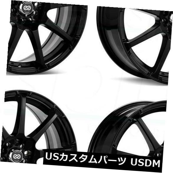 海外輸入ホイール 17x7 / 17x8ブラックペイントホイールEnkei EDR9 5x100 / 114.3 45/38（4個セット） 17x7/17x8 Black Paint Wheels Enkei EDR9 5x100/114.3 45/38 (Set of 4) 【並行輸入品】｜カスタムパーツ WORLD倉庫