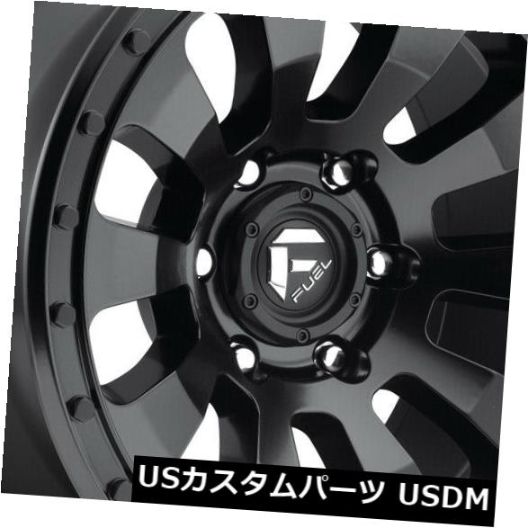 海外輸入ホイール 14x7マットブラックホイールフューエルタクティックD630 4x136 38（4個セット） 14x7 Matte Black Wheels Fuel Tactic D630 4x136 38 (Set of 4) 【並行輸入品】