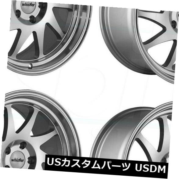 海外輸入ホイール 16x8シルバー加工フェイスホイールウィスラーKR7 4x100 20(4個セット) 16x8 Silver Machined Face Wheels Whistler KR7 4x100 20 (Set of 4) 【並行輸入品】|カスタムパーツ WORLD倉庫