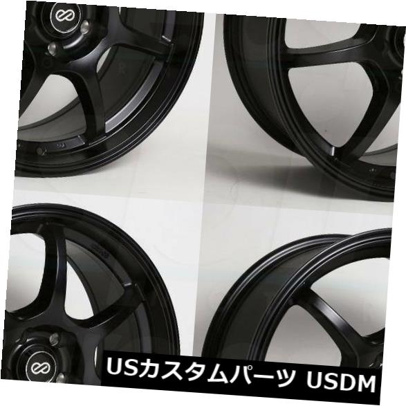 海外輸入ホイール 18x8ブラックペイントホイールEnkei Gt7 5x114.3 50（4個セット） 18x8 Black Paint Wheels Enkei Gt7 5x114.3 50 (Set of 4) 【並行輸入品】｜カスタムパーツ WORLD倉庫