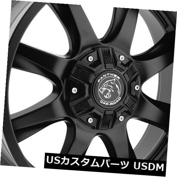海外輸入ホイール 18x9フラットブラックホイールパンサーオフロード578 5x135 / 5x5.5 0（4個セット） 18x9 Flat Black Wheels Panther Off Road 578 5x135/5x5.5 0 (Set of 4) 【並行輸入品】