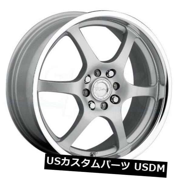 海外輸入ホイール 18x7.5シルバーホイールRaceline 126タイプ5x108 / 5x114.3 45（4個セット） 18x7.5 Silver Wheels Raceline 126 Type 5x108/5x114.3 45 (Set of 4) 【並行輸入品】｜カスタムパーツ WORLD倉庫
