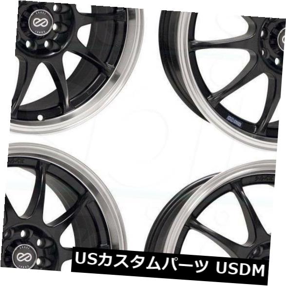 海外輸入ホイール 17x7ブラックペイントホイールEnkei J10 4x100 / 108 42（4個セット） 17x7 Black Paint Wheels Enkei J10 4x100/108 42 (Set of 4) 【並行輸入品】｜カスタムパーツ WORLD倉庫