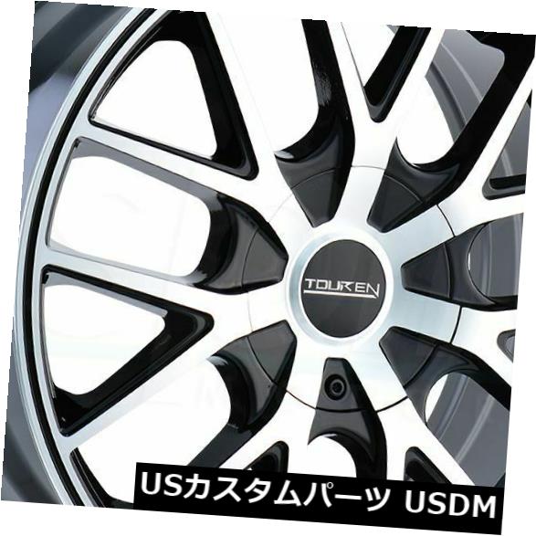 海外輸入ホイール 18x8ブラックマシンドブラックリングホイールTouren TR60 5x112 / 5x120 40（4個セット） 18x8 Black Machined Black Ring Wheels Touren TR60 5x112/5x120 40 (Set of 4) 【並行輸入品】