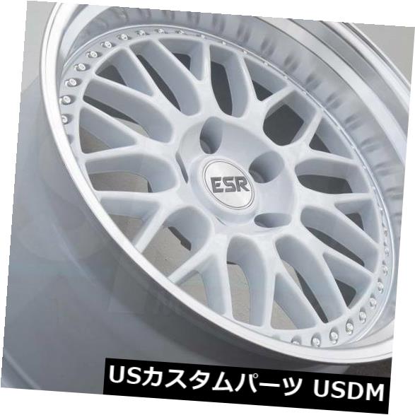 海外輸入ホイール 18x8.5 / 18x9.5ホワイトホイールESR SR01 SR1 5x100 30/35（4個セット） 18x8.5/18x9.5 White Wheels ESR SR01 SR1 5x100 30/35 (Set of 4) 【並行輸入品】
