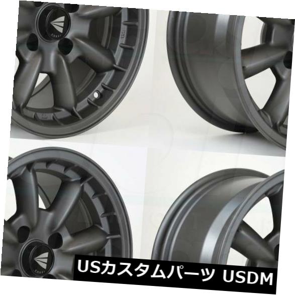 海外輸入ホイール 16x7 / 16x8 Gunmetal Paint Wheels Enkei Compe 4x114.3 25/0（4個セット） 16x7/16x8 Gunmetal Paint Wheels Enkei Compe 4x114.3 25/0 (Set of 4) 【並行輸入品】