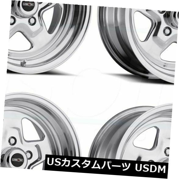 海外輸入ホイール 15x7ポリッシュドホイールビジョン521Hニトロ4x108 / 4x4 0（4個セット） 15x7 Polished Wheels Vision 521H Nitro 4x108/4x4 0 (Set of 4) 【並行輸入品】