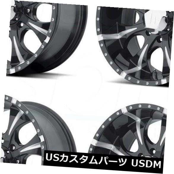 海外輸入ホイール 16x8 8HブラックミルドホイールHelo HE791 Maxx 8x6.5 / 8x165.1 0（4個セット） 16x8 8H Black Milled Wheels Helo HE791 Maxx 8x6.5/8x165.1 0 (Set of 4) 【並行輸入品】 199,375円