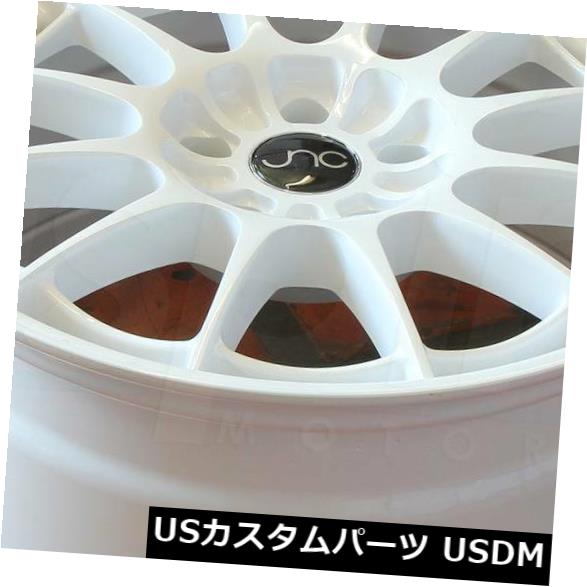 海外輸入ホイール 18x9.5ホワイトホイールJNC 033 JNC033 5x114.3 27（4個セット） 18x9.5 White Wheels JNC 033 JNC033 5x114.3 27 (Set of 4) 【並行輸入品】
