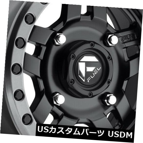 海外輸入ホイール 14x7マットブラックホイール燃料Anza ATV UTV D557 4x156 13（4個セット） 14x7 Matte Black Wheels Fuel Anza ATV UTV D557 4x156 13 (Set of 4) 【並行輸入品】