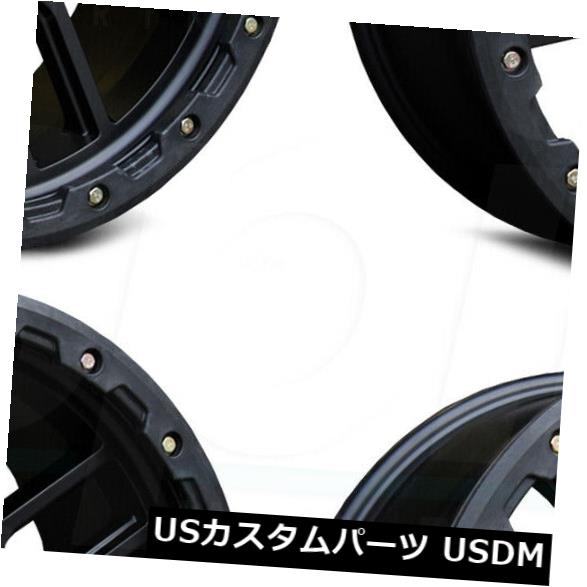 海外輸入ホイール 20x9マットブラックホイールビジョン111ネメシス5x150 18（4個セット） 20x9 Matte Black Wheels Vision 111 Nemesis 5x150 18 (Set of 4) 【並行輸入品】