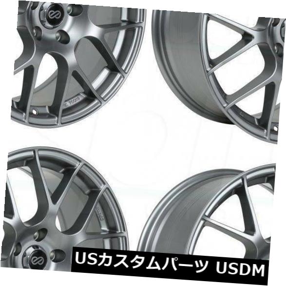 海外輸入ホイール 18x8ガンメタルペイントホイールエンケイライジン5x112 45（4個セット） 18x8 Gunmetal Paint Wheels Enkei Raijin 5x112 45 (Set of 4) 【並行輸入品】