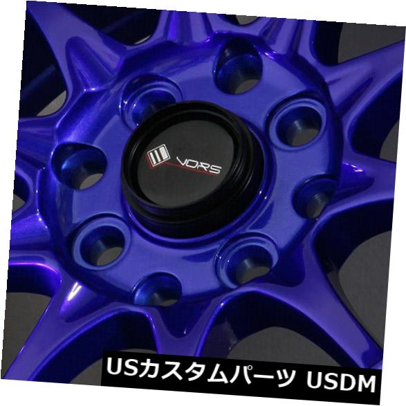 海外輸入ホイール 15x8 / 15x9キャンディパープルブルーホイールVors TR3 4x100 / 4x114.3 0/0（4個セット） 15x8/15x9 Candy Purple Blue Wheels Vors TR3 4x100/4x114.3 0/0 (Set of 4) 【並行輸入品】