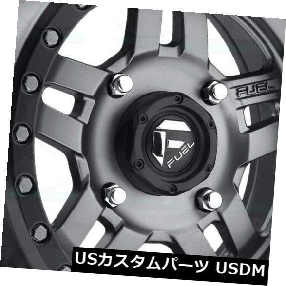 海外輸入ホイール 15x7 GunMetal Wheels燃料Anza ATV UTV D558 4x136 38（4個セット） 15x7 GunMetal Wheels Fuel Anza ATV UTV D558 4x136 38 (Set of 4) 【並行輸入品】