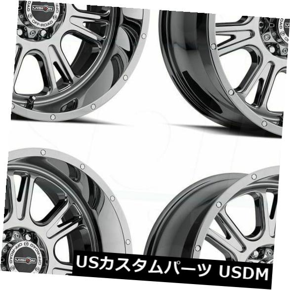 海外輸入ホイール 17x8.5ファントムクロームホイールVision 399 Fury 8x170 18（4個セット） 17x8.5 Phantom Chrome Wheels Vision 399 Fury 8x170 18 (Set of 4) 【並行輸入品】