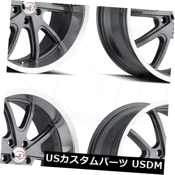 海外輸入ホイール 18x8.5 / 18x9.5ガンメタルホイールビジョン143トルク5x120 32/38（4個セット） 18x8.5/18x9.5 Gunmetal Wheels Vision 143 Torque 5x120 32/38 (Set of 4) 【並行輸入品】
