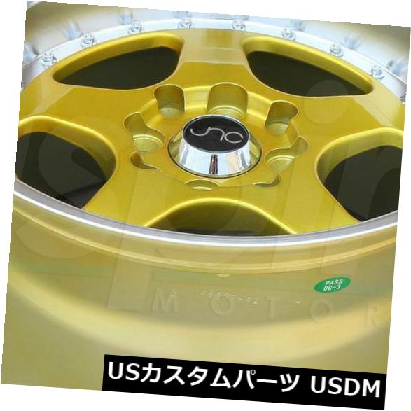 海外輸入ホイール 17x8キャンディゴールドマシンリップホイールJNC 010 JNC010 5x114.3 30(4個セット) 17x8 Candy Gold Machine Lip Wheels JNC 010 JNC010 5x114.3 30 (Set of 4) 【並行輸入品】|カスタムパーツ WORLD倉庫