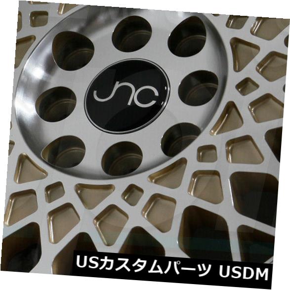 海外輸入ホイール 15x8ゴールドマシンフェイスホイールJNC 031 JNC031 4x100 / 4x114.3 20（4個セット） 15x8 Gold Machine Face Wheels JNC 031 JNC031 4x100/4x114.3 20 (Set of 4) 【並行輸入品】