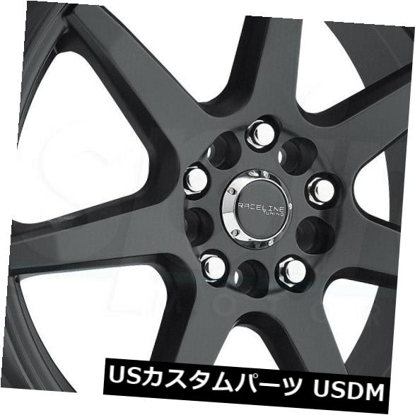 海外輸入ホイール 17x7.5ブラックホイールRaceline 131B Evo 4x100 / 4x108 40（4個セット） 17x7.5 Black Wheels Raceline 131B Evo 4x100/4x108 40 (Set of 4) 【並行輸入品】