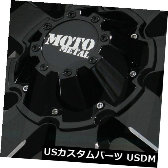 海外輸入ホイール 17x10ブラックミルドホイールMoto Metal MO962 8x6.5 / 8x165.1 -24（4個セット） 17x10 Black Milled Wheels Moto Metal MO962 8x6.5/8x165.1 -24 (Set of 4) 【並行輸入品】