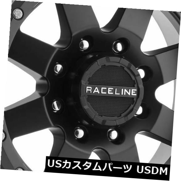 海外輸入ホイール 17x9ブラックホイールRaceline 935B Defender 6x5.5 / 6x139.7 -12（4個セット） 17x9 Black Wheels Raceline 935B Defender 6x5.5/6x139.7 -12 (Set of 4) 【並行輸入品】