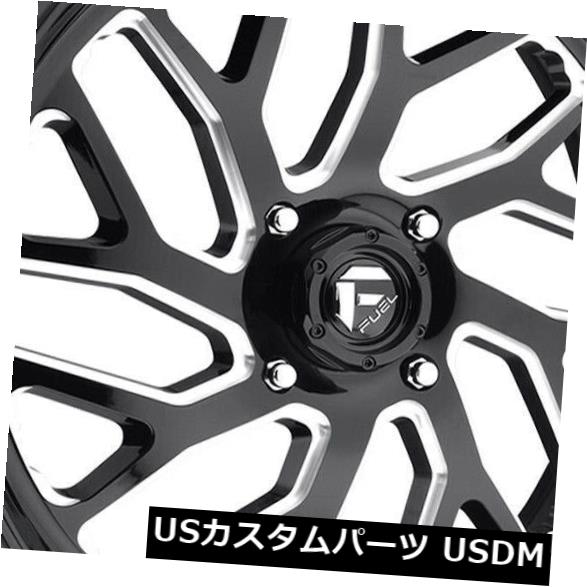 海外輸入ホイール 16x7ブラックミルドホイール燃料Triton ATV UTV D581 4x136 13（4個セット） 16x7 Black Milled Wheels Fuel Triton ATV UTV D581 4x136 13 (Set of 4) 【並行輸入品】