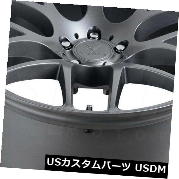 海外輸入ホイール 18x8.5マットグラファイトホイールVerde V44 Empire 5x120 30（4個セット） 18x8.5 Matte Graphite Wheels Verde V44 Empire 5x120 30 (Set of 4) 【並行輸入品】