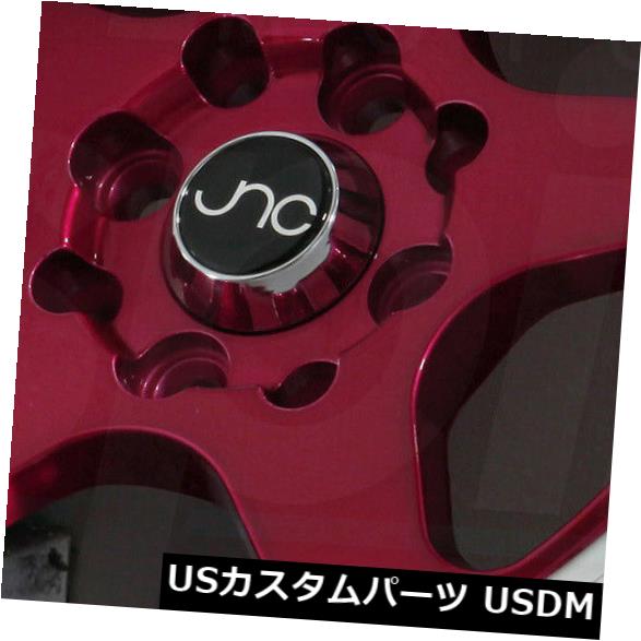 海外輸入ホイール 17x8キャンディレッドマシンリップホイールJNC 010 JNC010 5x114.3 30（4個セット） 17x8 Candy Red Machine Lip Wheels JNC 010 JNC010 5x114.3 30 (Set of 4) 【並行輸入品】