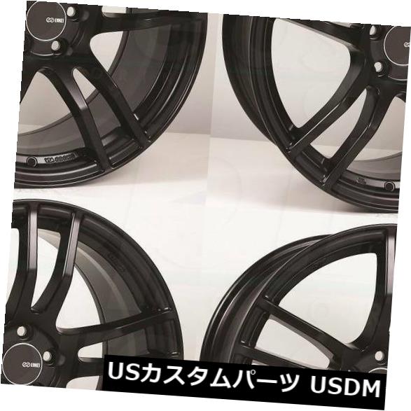 海外輸入ホイール 17x9ブラックペイントホイールエンケイTX5 5x100 45（4個セット） 17x9 Black Paint Wheels Enkei TX5 5x100 45 (Set of 4) 【並行輸入品】