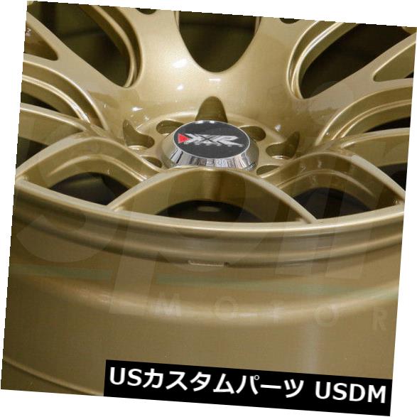 海外輸入ホイール 17x7ゴールドホイールXXR 530 4x100 / 4x114.3 35（4個セット） 17x7 Gold Wheels XXR 530 4x100/4x114.3 35 (Set of 4) 【並行輸入品】
