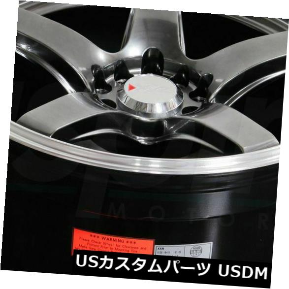 海外輸入ホイール 18x8.5 / 18x10クロムブラックMLホイールXXR 555 5x100 / 5x114.3 25/25（4個セット） 18x8.5/18x10 Chromium Black ML Wheels XXR 555 5x100/5x114.3 25/25 (Set of 4) 【並行輸入品】