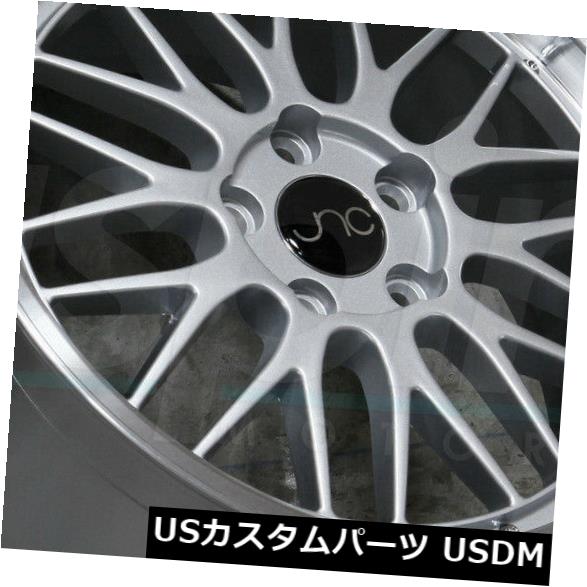海外輸入ホイール 17x8.5 / 17x9.5シルバーマシンリップホイールJNC 005 JNC005 5x120 30/32（4個セット） 17x8.5/17x9.5 Silver Machine Lip Wheels JNC 005 JNC005 5x120 30/32 (Set of 4) 【並行輸入品】