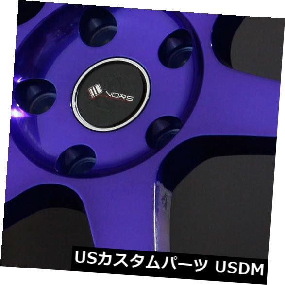 海外輸入ホイール 18x9.5キャンディパープルブルーホイールVors TR37 5x112 35（4個セット） 18x9.5 Candy Purple Blue Wheels Vors TR37 5x112 35 (Set of 4) 【並行輸入品】