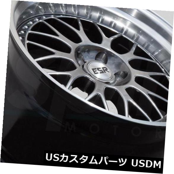 海外輸入ホイール 18x9.5 / 18x10.5ガンメタルホイールESR SR01 SR1 5x114.3 22/22（4個セット） 18x9.5/18x10.5 Gun Metal Wheels ESR SR01 SR1 5x114.3 22/22 (Set of 4) 【並行輸入品】