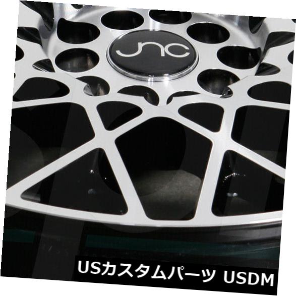 海外輸入ホイール 18x9.5ブラックマシンフェイスホイールJNC 039 JNC039 5x100 / 5x114.3 35（4個セット） 18x9.5 Black Machine Face Wheels JNC 039 JNC039 5x100/5x114.3 35 (Set of 4) 【並行輸入品】