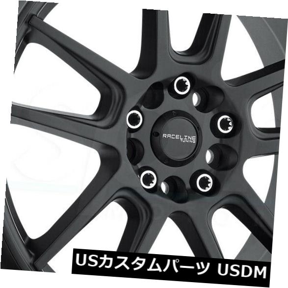 海外輸入ホイール 17x7.5ブラックホイールRaceline 142B Rebel 5x112 / 5x120 40（4個セット） 17x7.5 Black Wheels Raceline 142B Rebel 5x112/5x120 40 (Set of 4) 【並行輸入品】